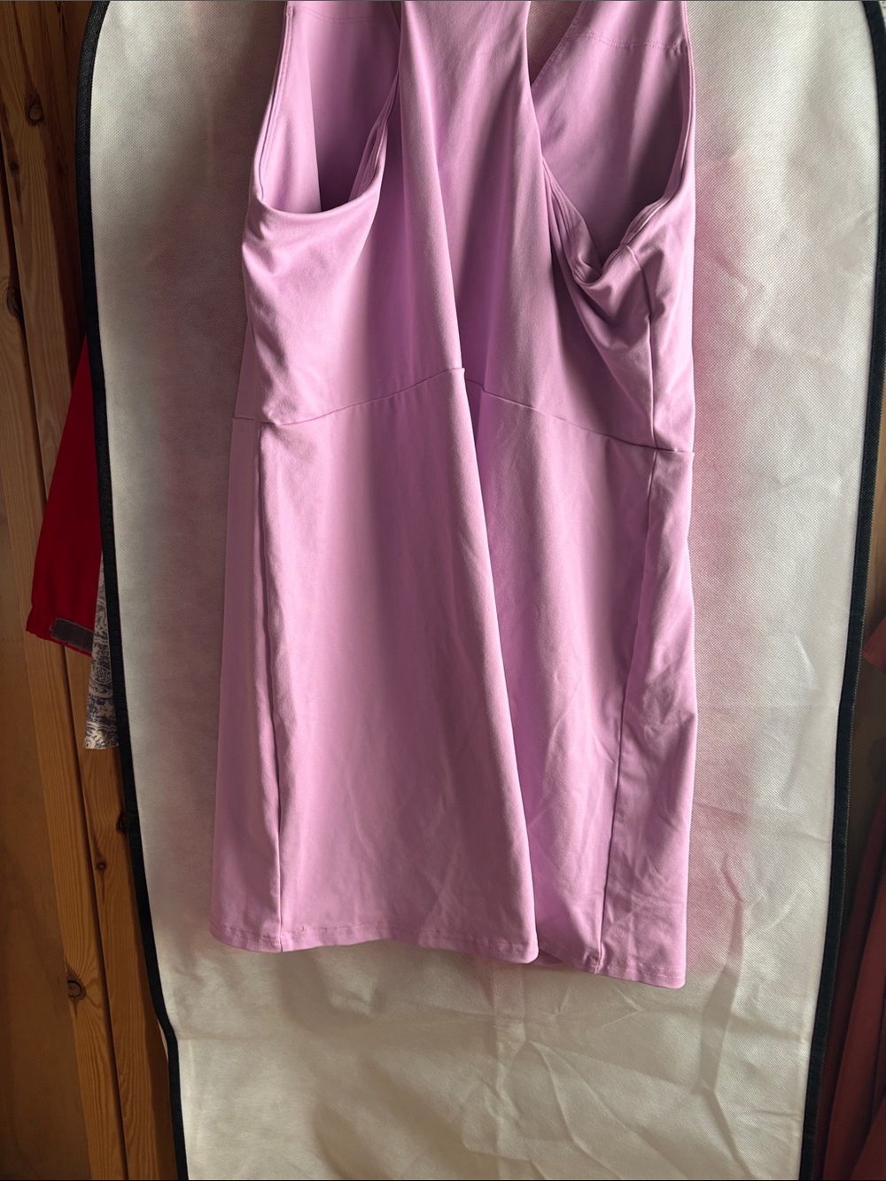 Fabletics Light Pink Racerback V-Neck Mini Dress - Picture 6 of 6